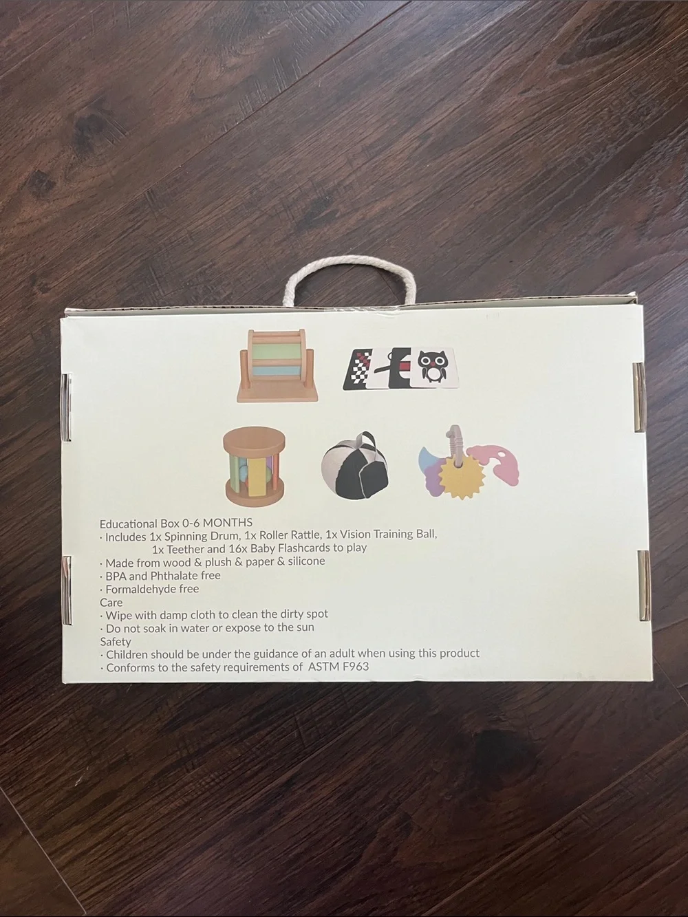 NWT - Montessori Inspired Charlie & Aria Infant Toys Educational Box 0-6 months